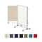 Ghent Partition Mobile 2-Sdd Prcln Whtbrd/Fbrc Blltn Brd, Mag, 46"H x 34"W, Beige NEX223MFP-90 - alternate 3